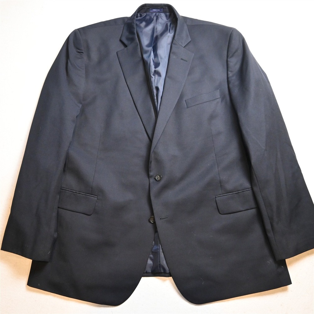 Stafford 50L Navy Blue Wool Classic Suit Seperates Mens Blazer Jacket Sport Coat
